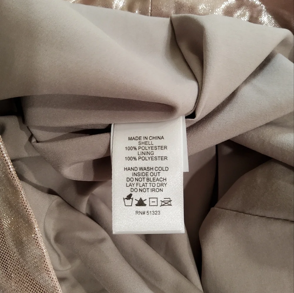 1.State Silver Metallic Accordion Plezted Midi Skirt Size 6